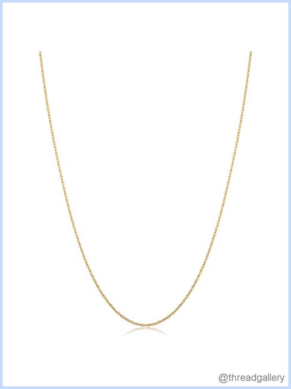 Solid 10k Yellow Gold Rope Chain Necklace Women 18in Polished